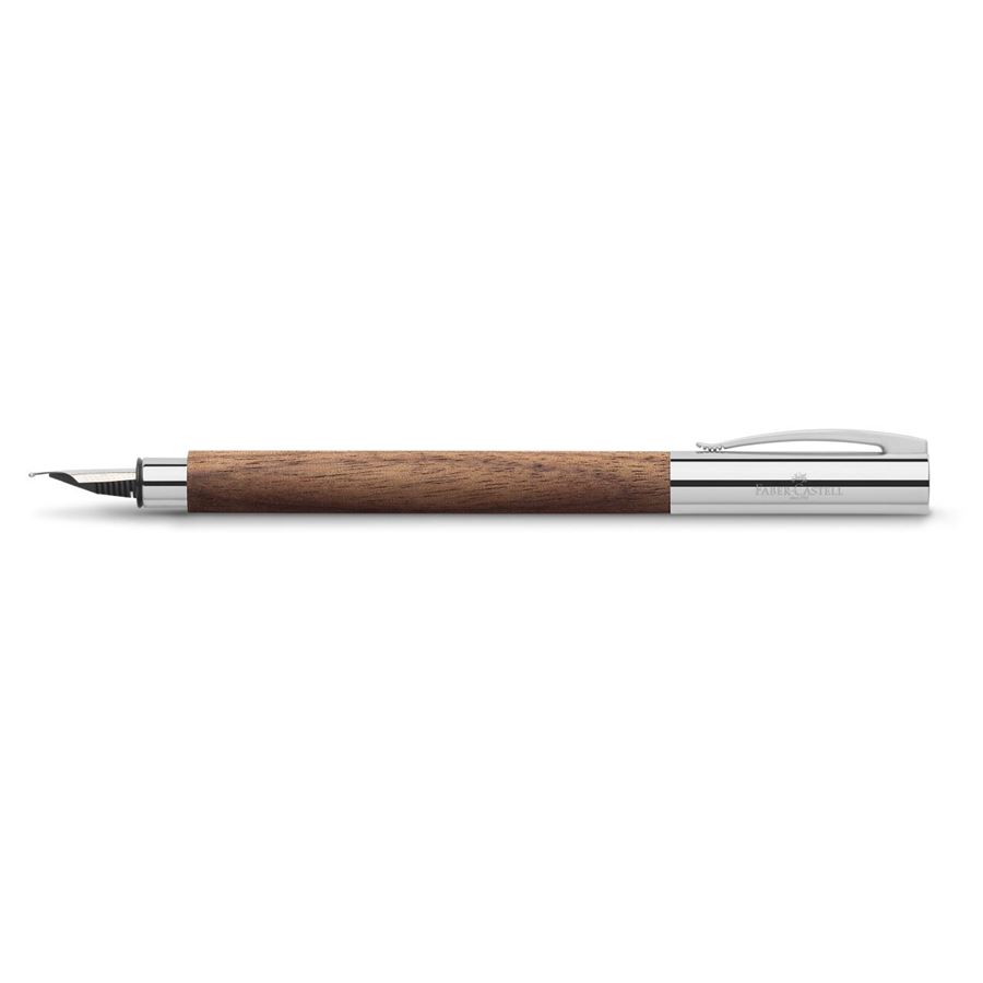 Faber-Castell - Πένα από ξύλο καρυδιάς Ambition, E, καφέ κορμός