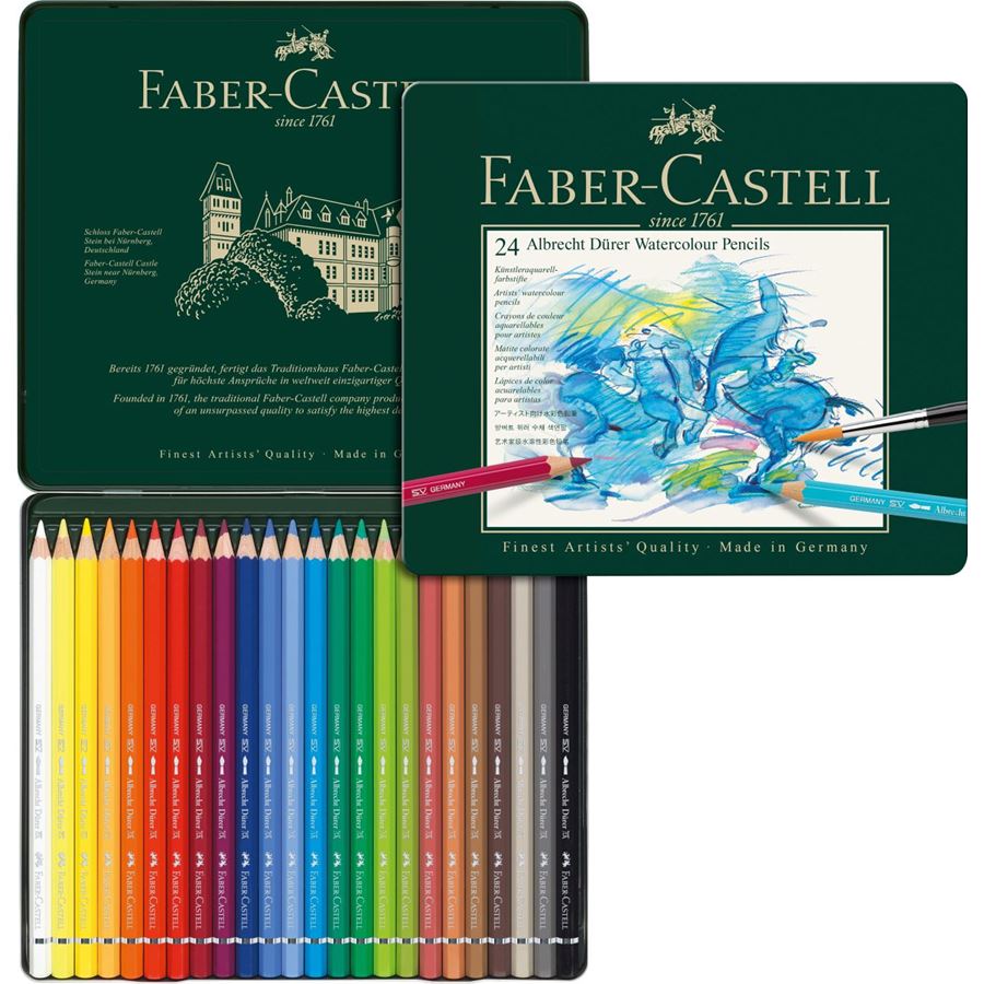 Faber-Castell - Μεταλλική κασετίνα με ξυλομπογιές Polychromos σε 24 χρώματα