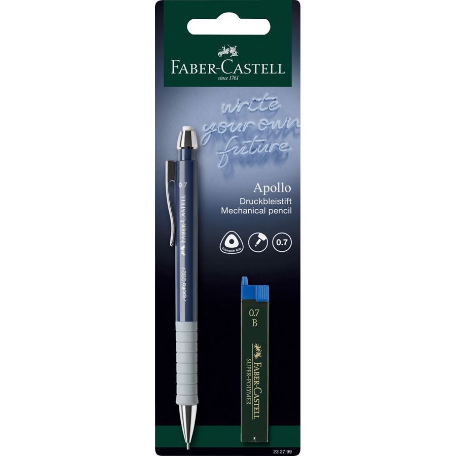 Faber-Castell - Σετ μηχανικών μολυβιών Apollo, 0,7 mm, 2 τεμάχια