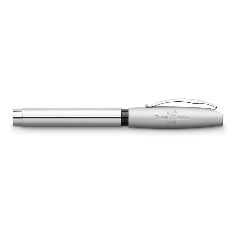 Faber-Castell - Πένα Basic Shiny Chrome F ασημί