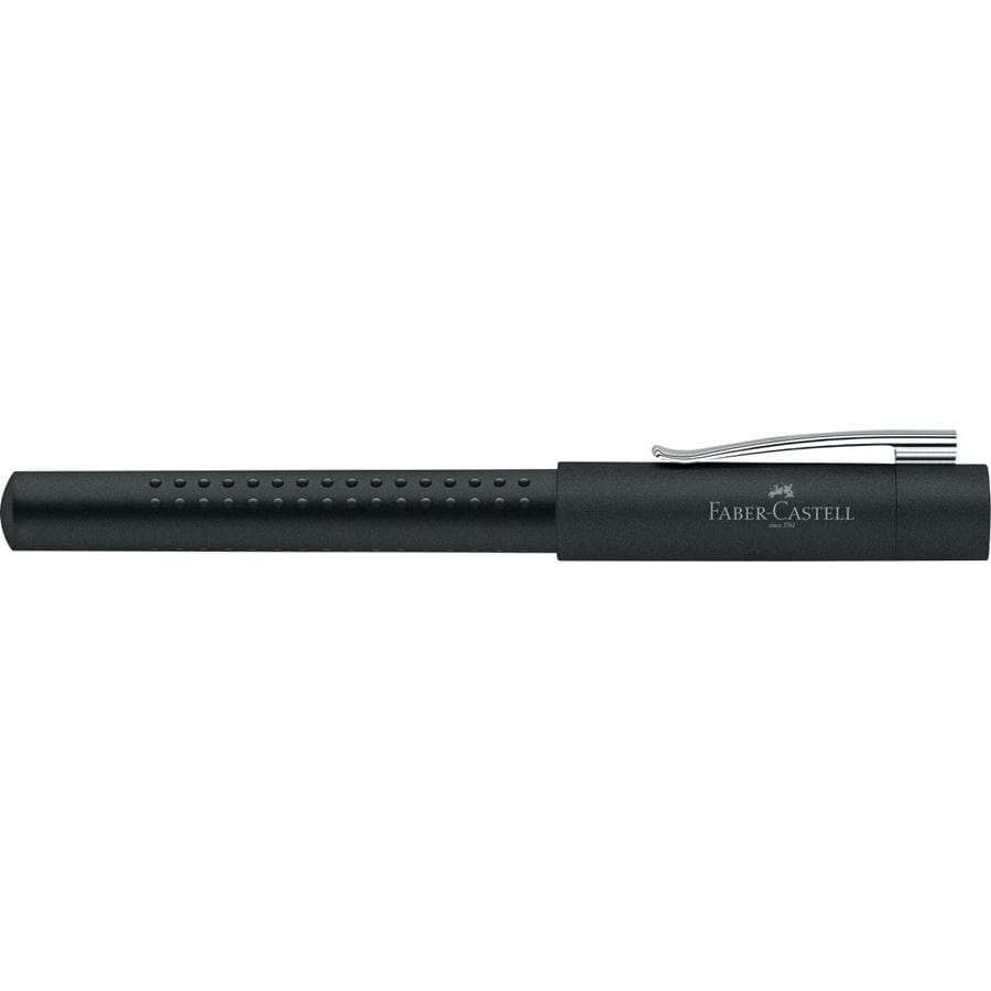 Faber-Castell - Grip 2011 FineWriter, μαύρο ανταλλακτικό, μαύρος κορμός