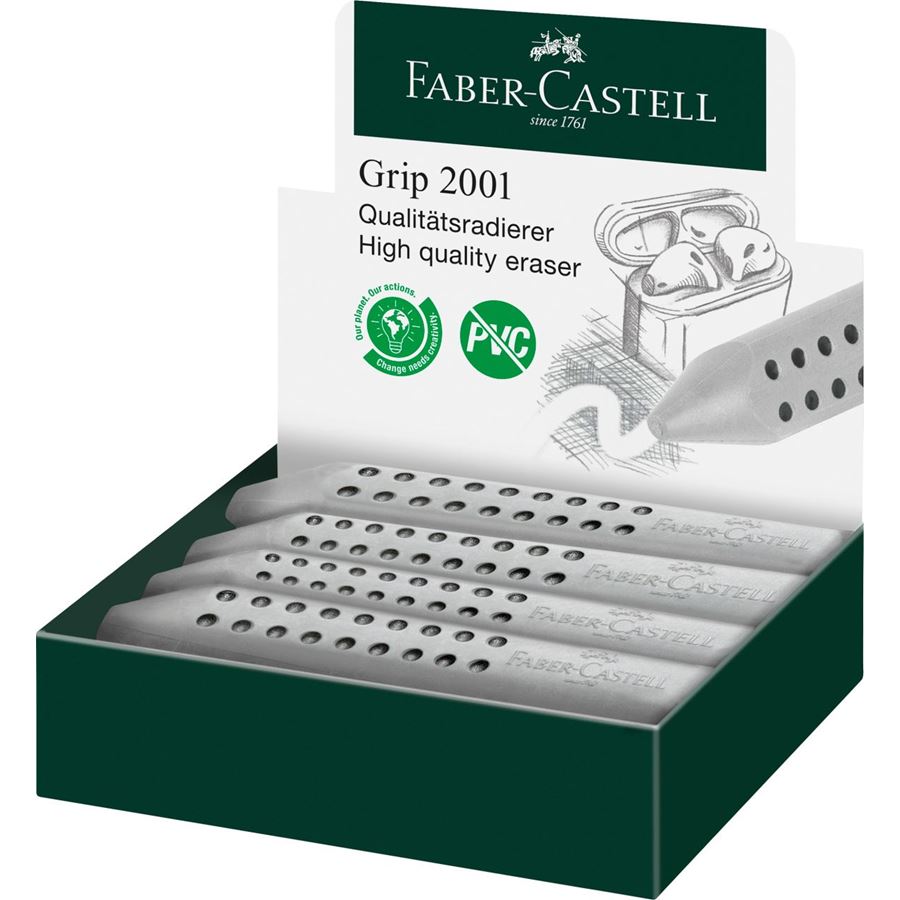 Faber-Castell - Γόμα τριγωνική Grip γκρι