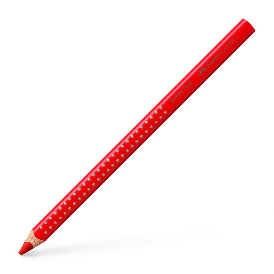 Faber-Castell - Ξυλομπογιά Grip σε jumbo μέγεθος, χρώμα κόκκινο