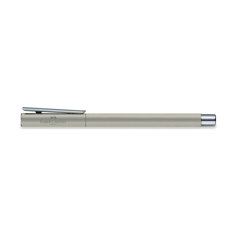 Faber-Castell - Πένα NEO Slim Stainless Steel, Matt, μεσαίας γραφής (Μ)