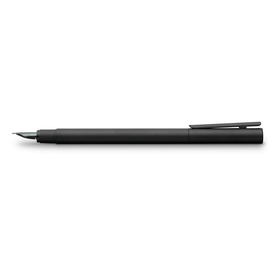 Faber-Castell - Πένα NEO Slim metal black, εξαιρετικά λεπτής γραφής (ΕF)