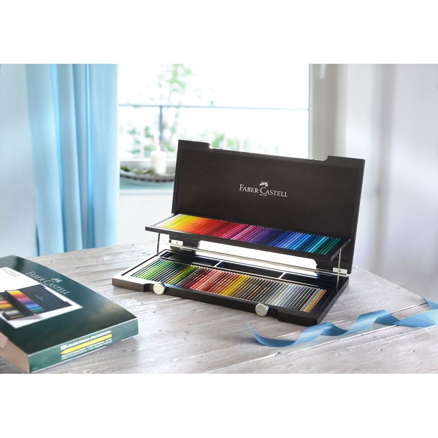 Faber-Castell - Πολυτελής ξύλινη κασετίνα 120 χρωμάτων Polychromos