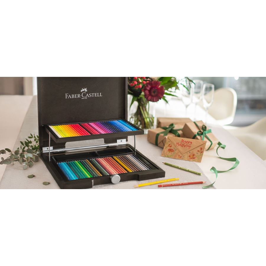Faber-Castell - Πολυτελής ξύλινη κασετίνα 72 χρωμάτων Polychromos