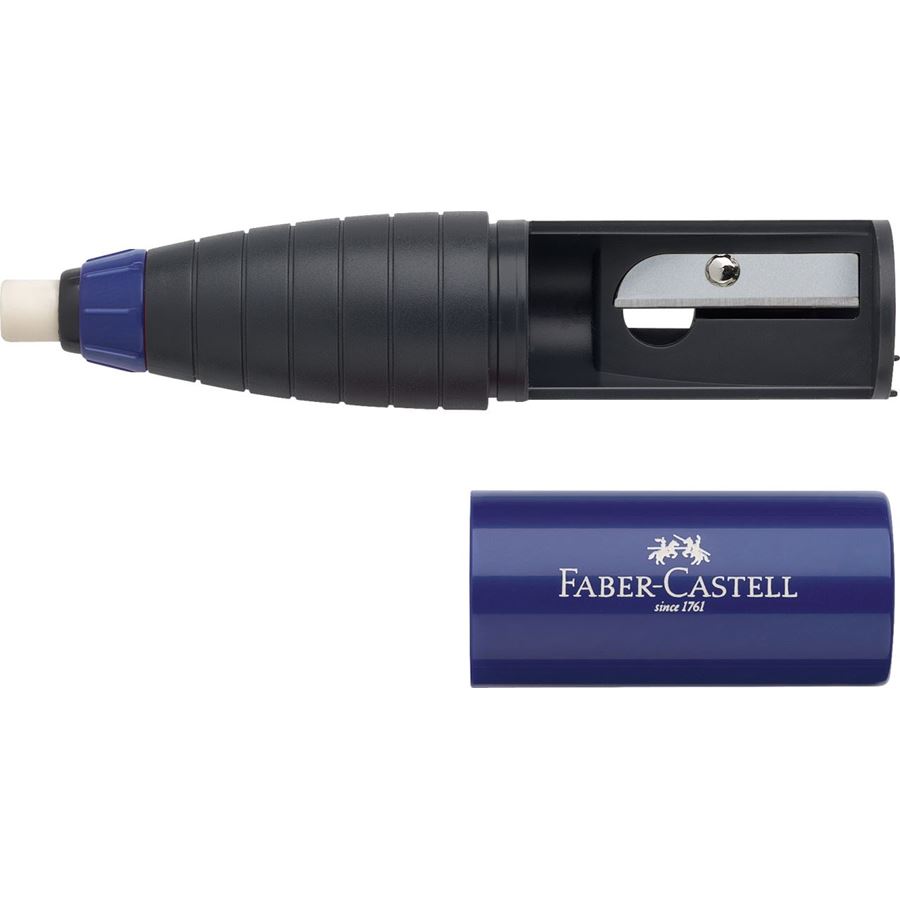 Faber-Castell - Γόμα-ξύστρα Combi ΣΕ DISPLAY φούξια/λευκό/μαύρο