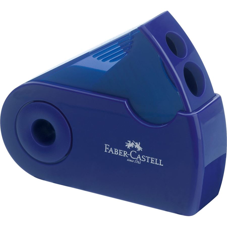 Faber-Castell - Διπλή ξύστρα Sleeve, φούξια/μπλε