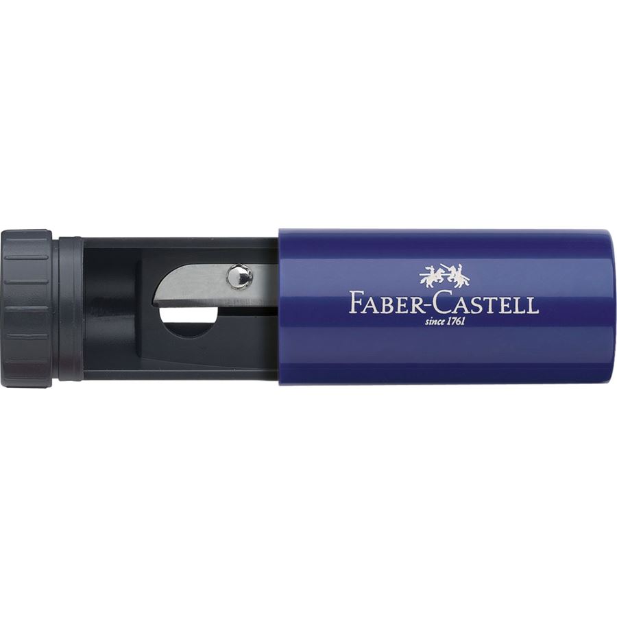 Faber-Castell - Μονή ξύστρα βαρελάκι φούξια/μπλε
