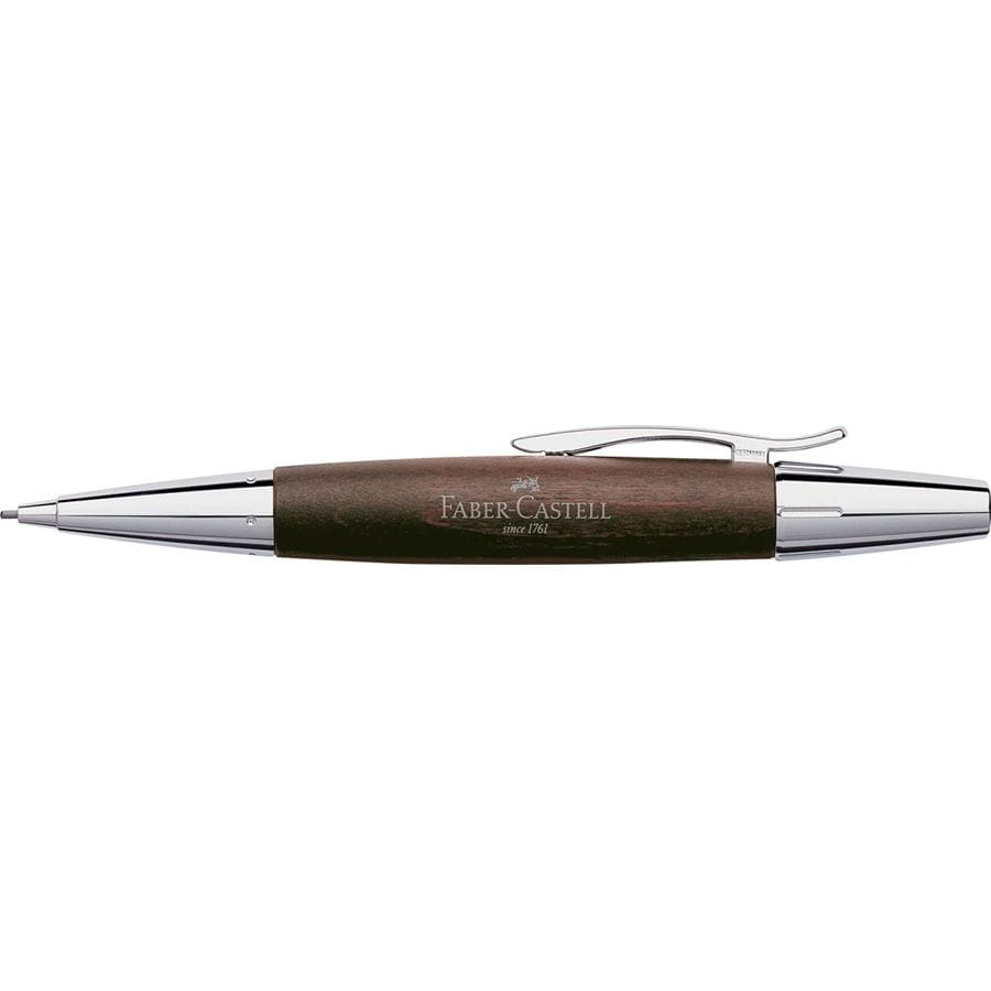 Faber-Castell - Μηχανικό μολύβι E-motion Chrome σκούρο καφέ