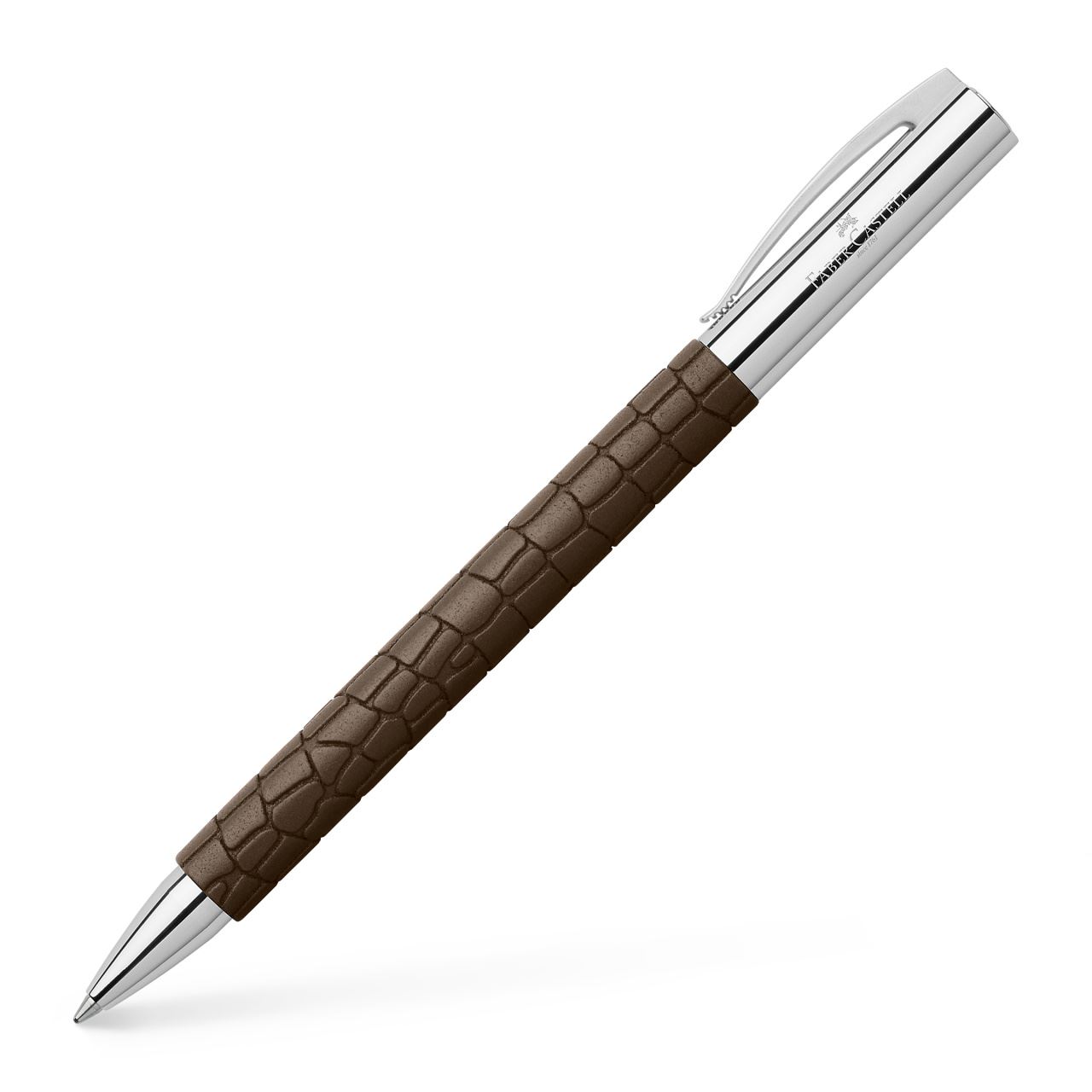 Faber-Castell - Στυλό με περιστροφικό μηχανισμό Ambition 3D Croco, B, καφέ