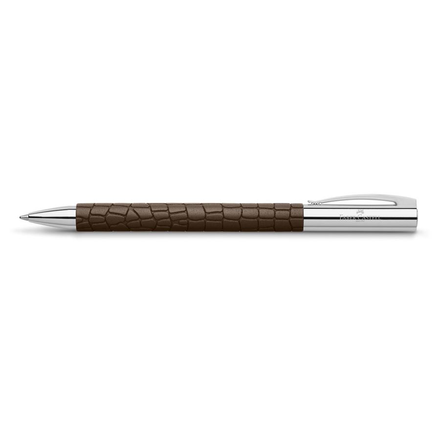 Faber-Castell - Στυλό με περιστροφικό μηχανισμό Ambition 3D Croco, B, καφέ