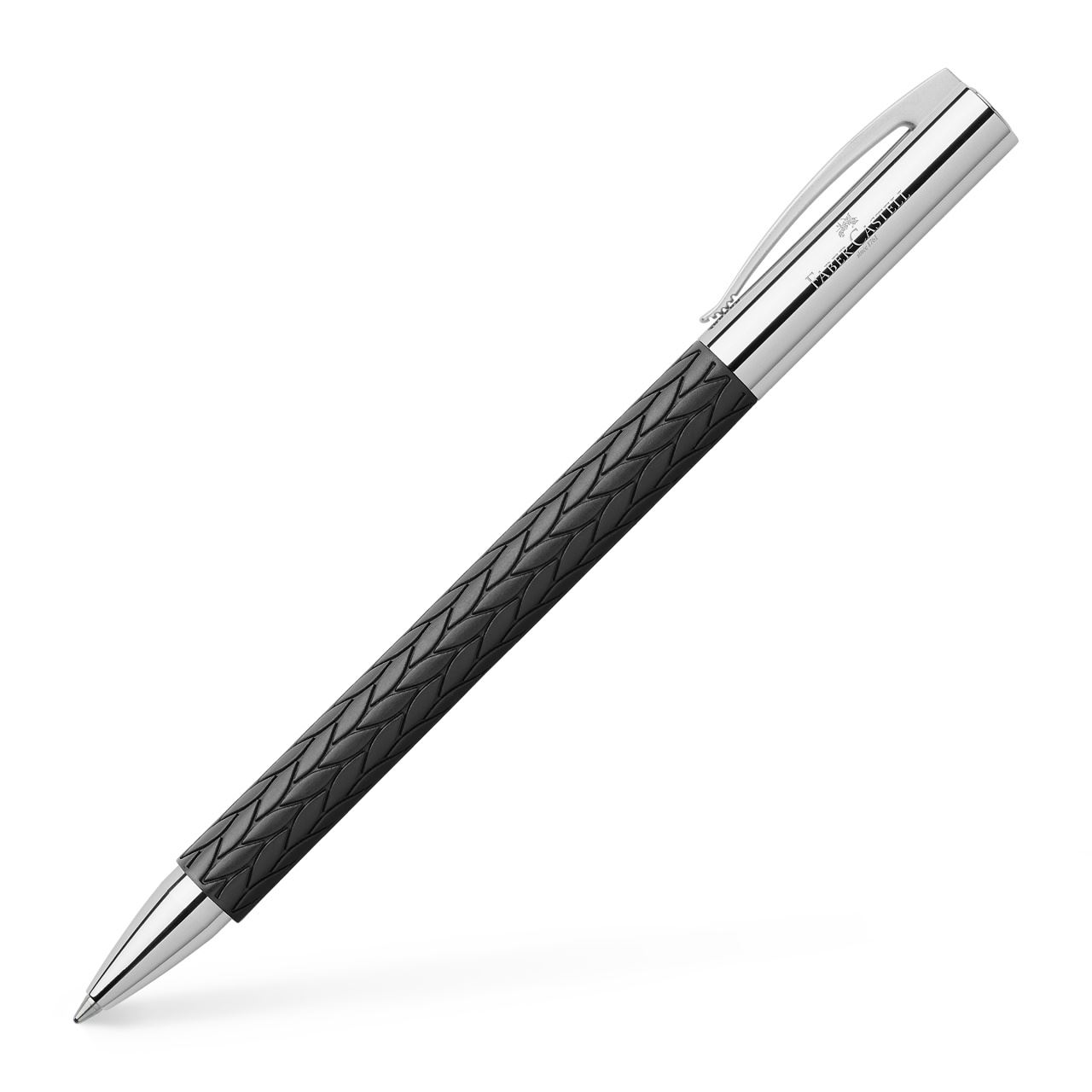 Faber-Castell - Στυλό με περιστροφικό μηχανισμό Ambition 3D Leaves, μαύρο