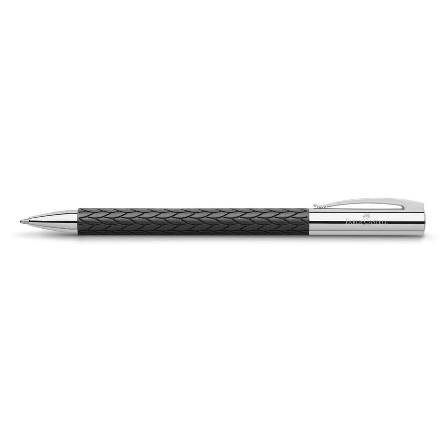 Faber-Castell - Στυλό με περιστροφικό μηχανισμό Ambition 3D Leaves, μαύρο