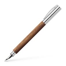 Faber-Castell - Πένα από ξύλο καρυδιάς Ambition, Μ, καφέ κορμός