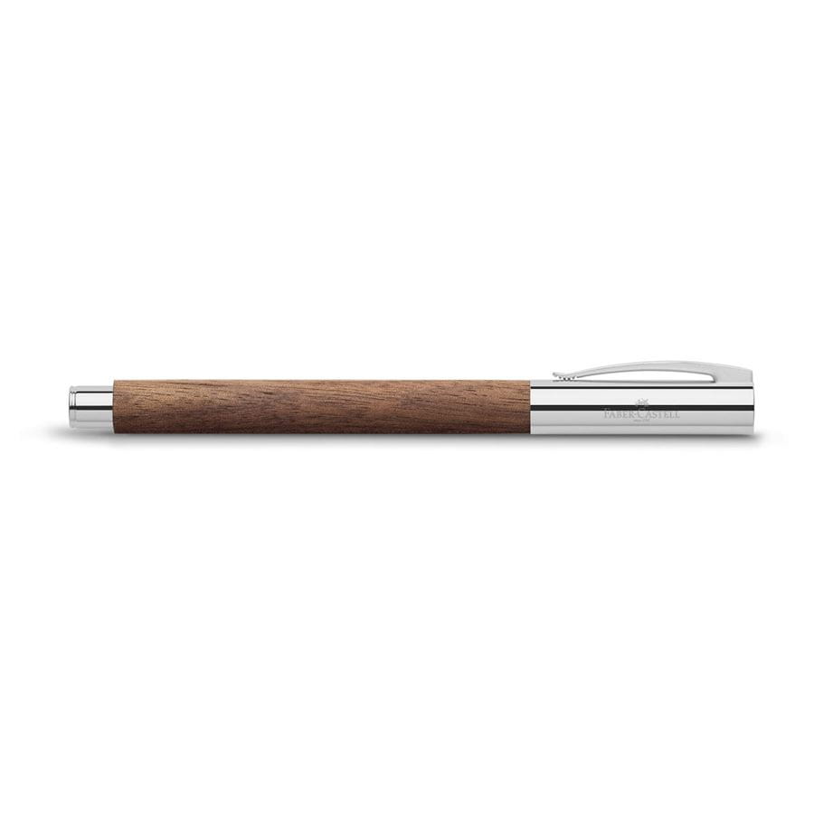 Faber-Castell - Πένα από ξύλο καρυδιάς Ambition, Μ, καφέ κορμός