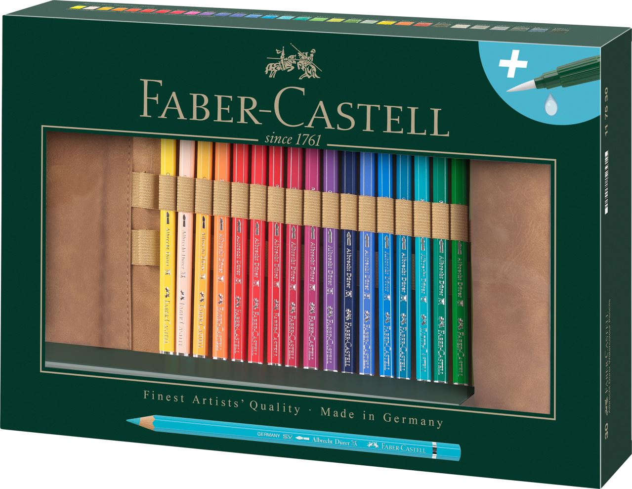 Faber-Castell - Υδατοδιαλυτή ξυλομπογιά Albrecht Dürer, κασετίνα pencil roll
