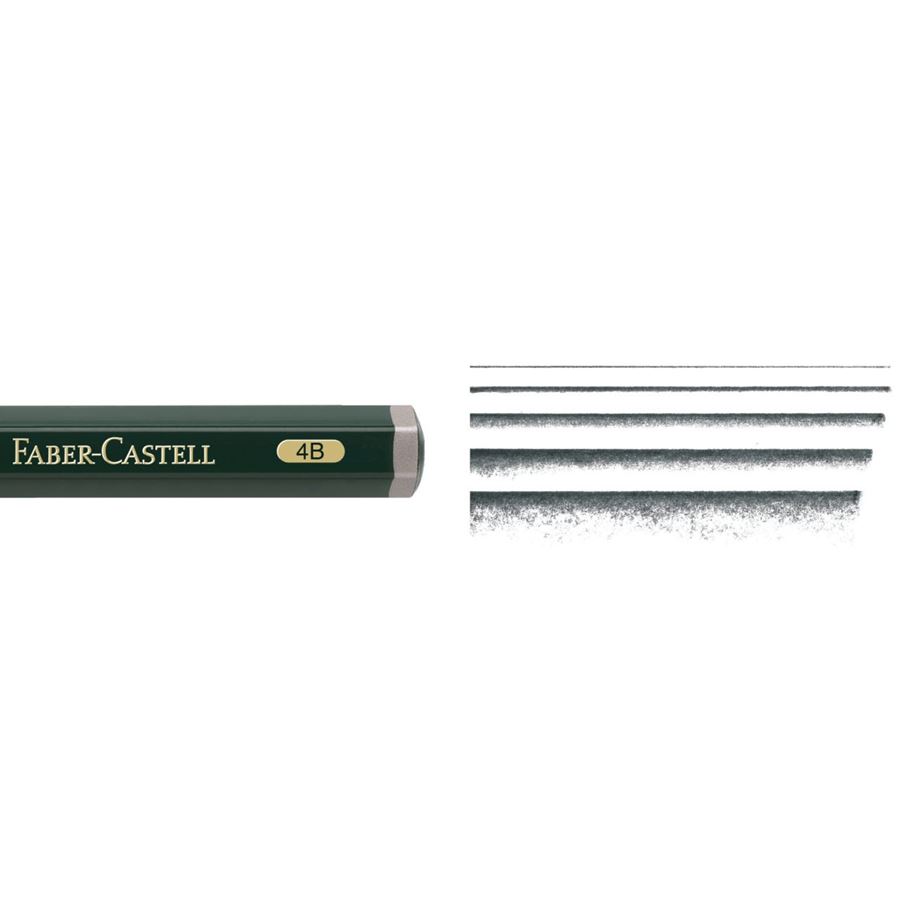 Faber-Castell - Μολύβι Castell 9000 μεγέθους jumbo σε σκληρότητα 4B