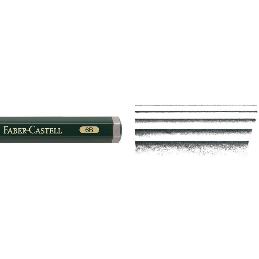 Faber-Castell - Μολύβι Castell 9000 μεγέθους jumbo σε σκληρότητα 6B