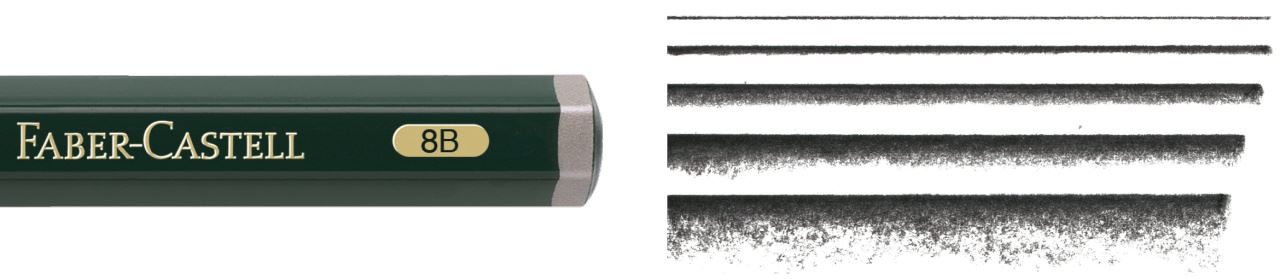 Faber-Castell - Μολύβι Castell 9000 μεγέθους jumbo σε σκληρότητα 8B