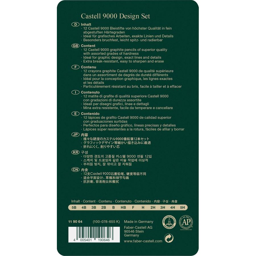 Faber-Castell - Design set μολυβιών CASTELL 9000