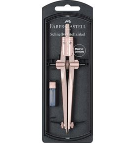 Faber-Castell - Compass with quick-set Stream rose copper