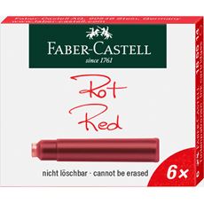 Faber-Castell - Ανταλλακτικά μελάνης, κανονικά, 6x κόκκινο