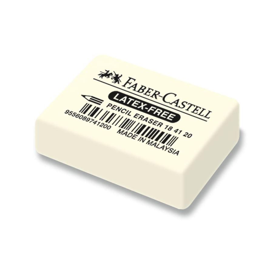Faber-Castell - Γόμα Natural Rubber λευκή 7041-20 μεγάλη