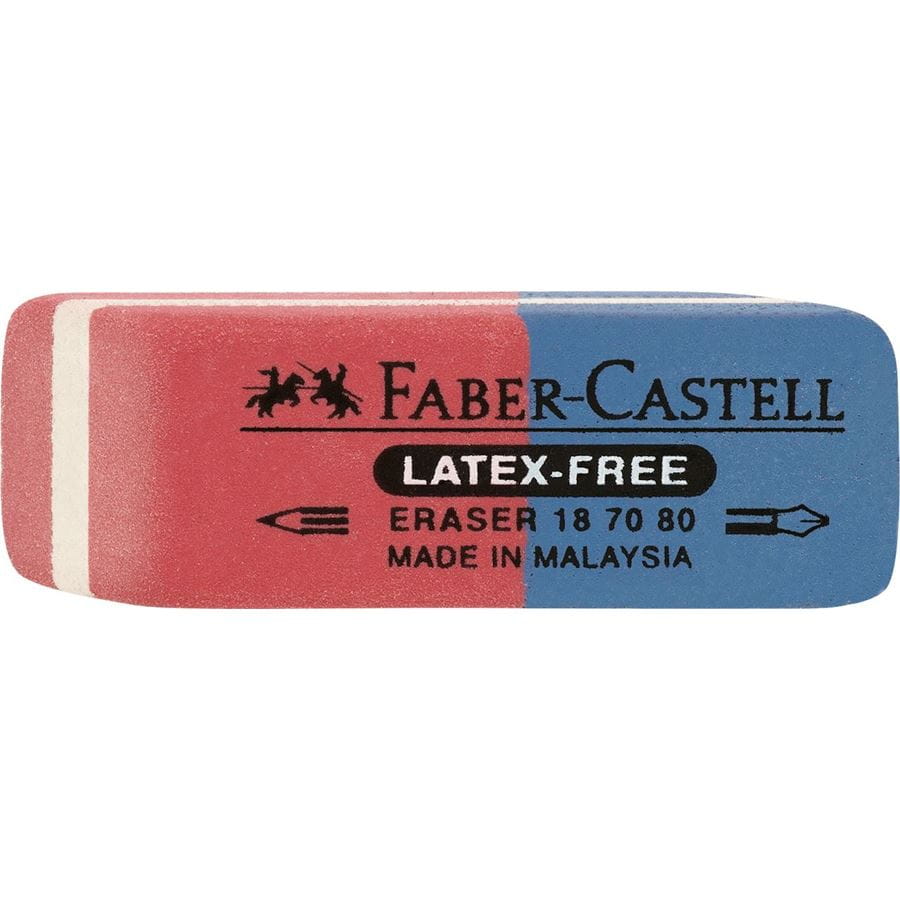 Faber-Castell - Γόμα κόκκινο/μπλε Rubber μικρή 7070-80