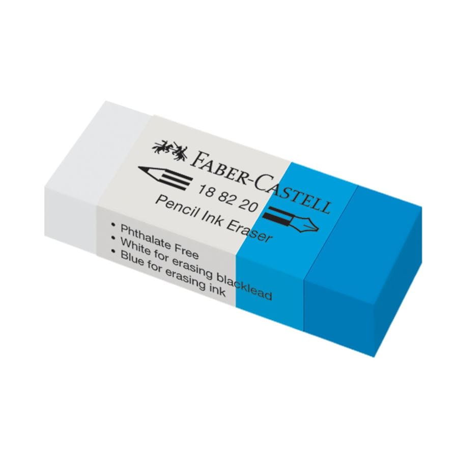 Faber-Castell - Γόμα λευκή/μπλε 7082-20