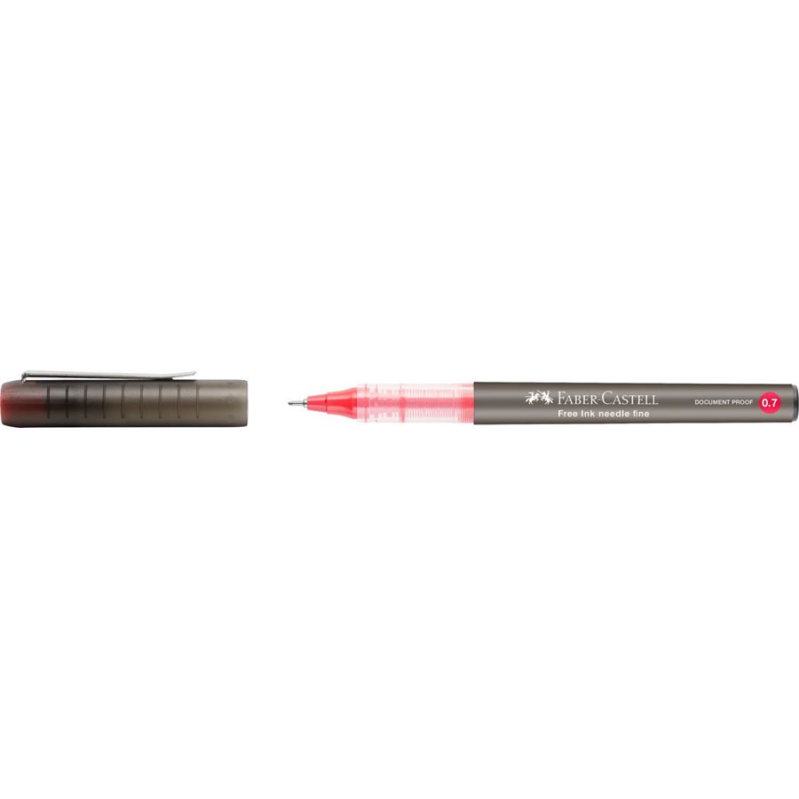 Faber-Castell - Roller Free Ink Needle 0.7 red