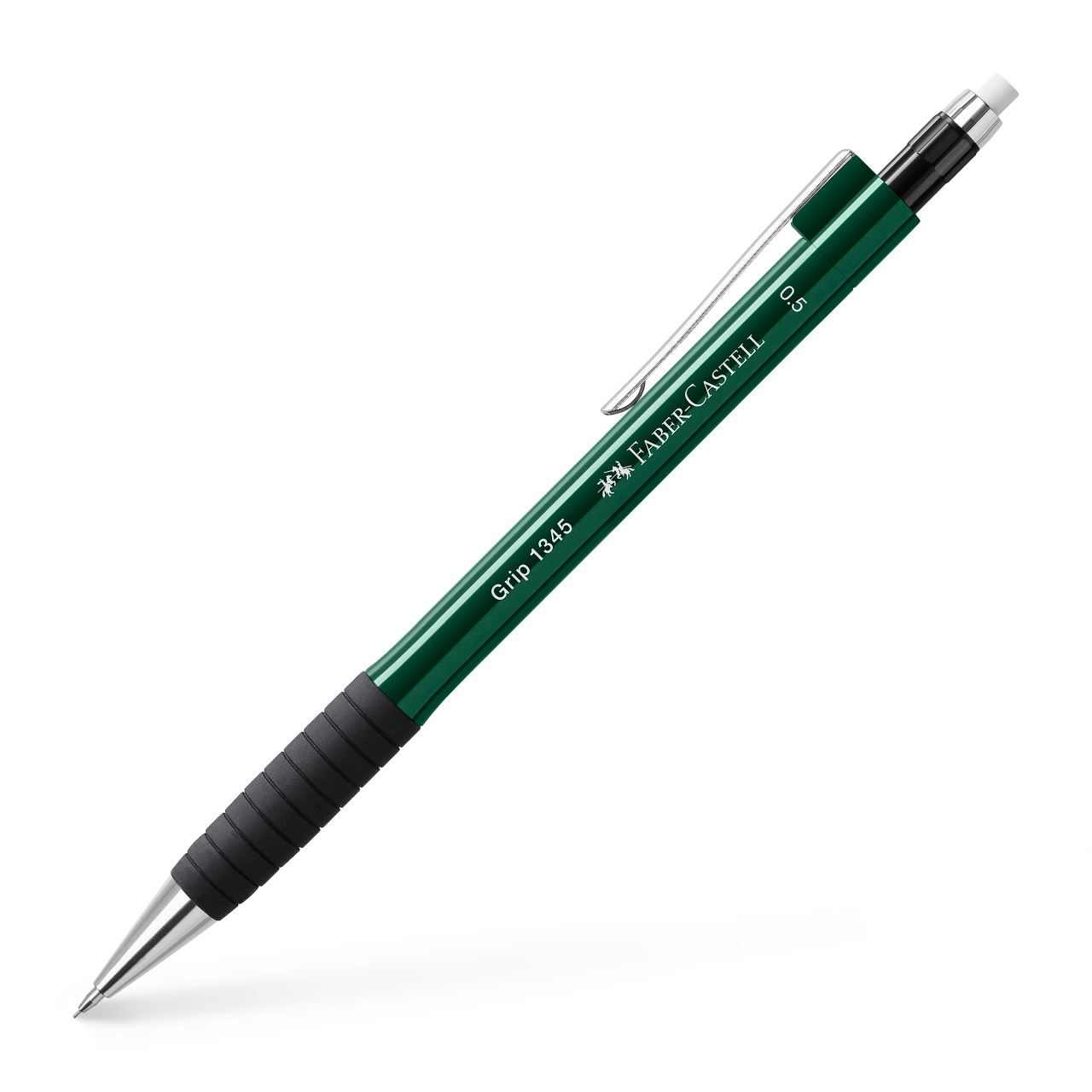Faber-Castell - Μηχανικό μολύβι Grip 1345 0,5mm, μεταλλικό πράσινο