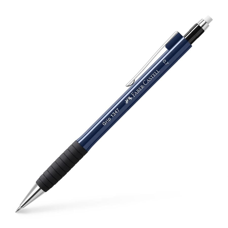 Faber-Castell - Μηχανικό μολύβι Grip 1347 0,7mm, μεταλλικό μπλε