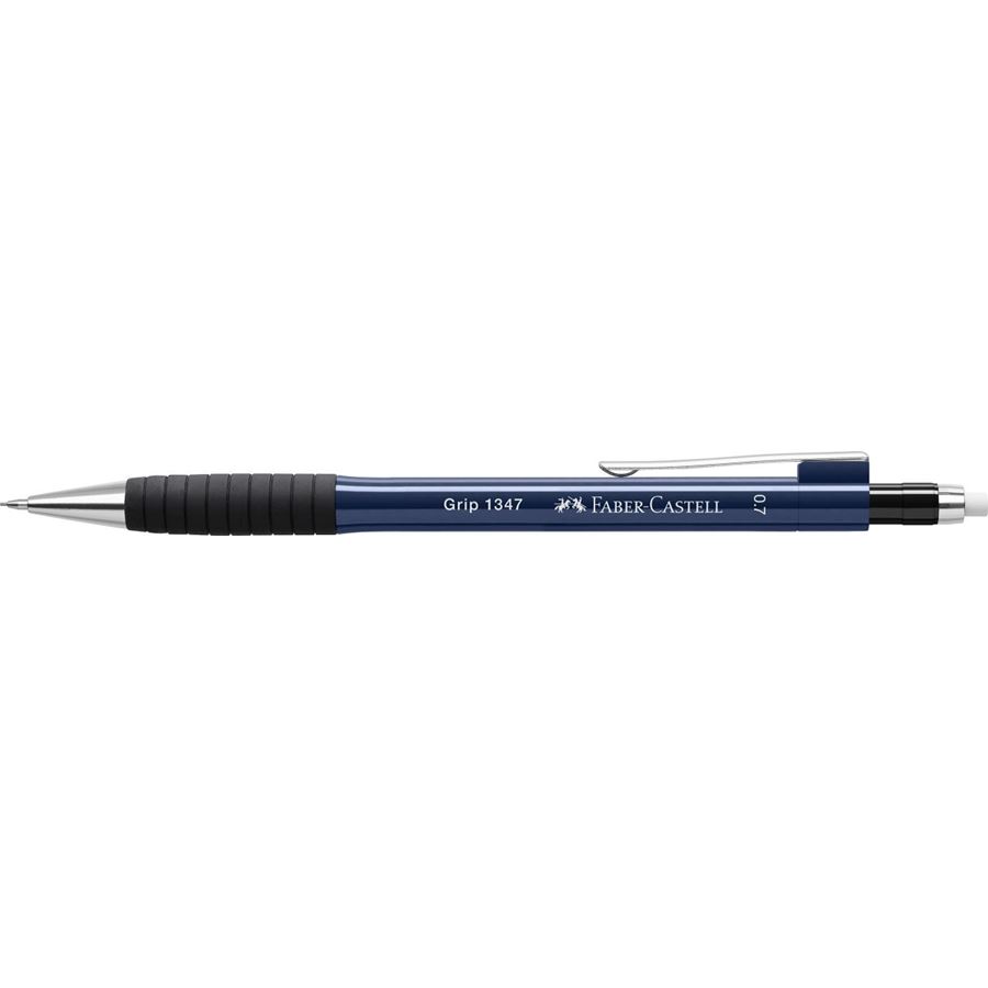 Faber-Castell - Μηχανικό μολύβι Grip 1347 0,7mm, μεταλλικό μπλε