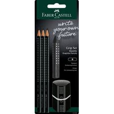 Faber-Castell - Grip 2001 graphite pencil set, B, black, 5 pieces