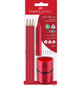 Faber-Castell - Grip 2001 set κόκκινο