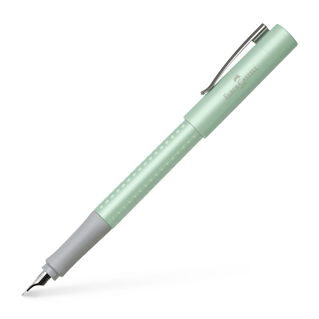 Faber-Castell - Πένα Grip Pearl Edition B πράσινο της μέντας