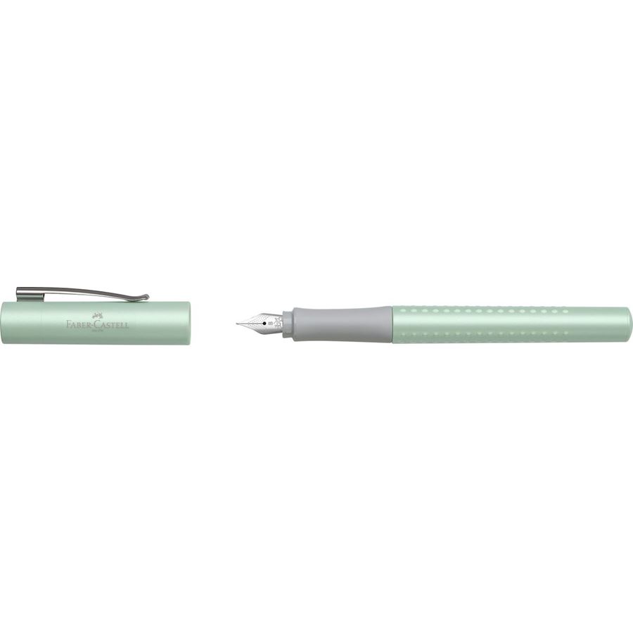 Faber-Castell - Πένα Grip Pearl Edition B πράσινο της μέντας