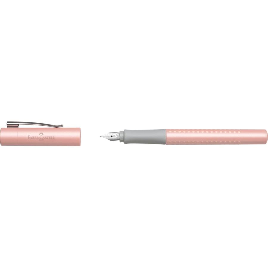 Faber-Castell - Πένα Grip Pearl Edition EF ροζ