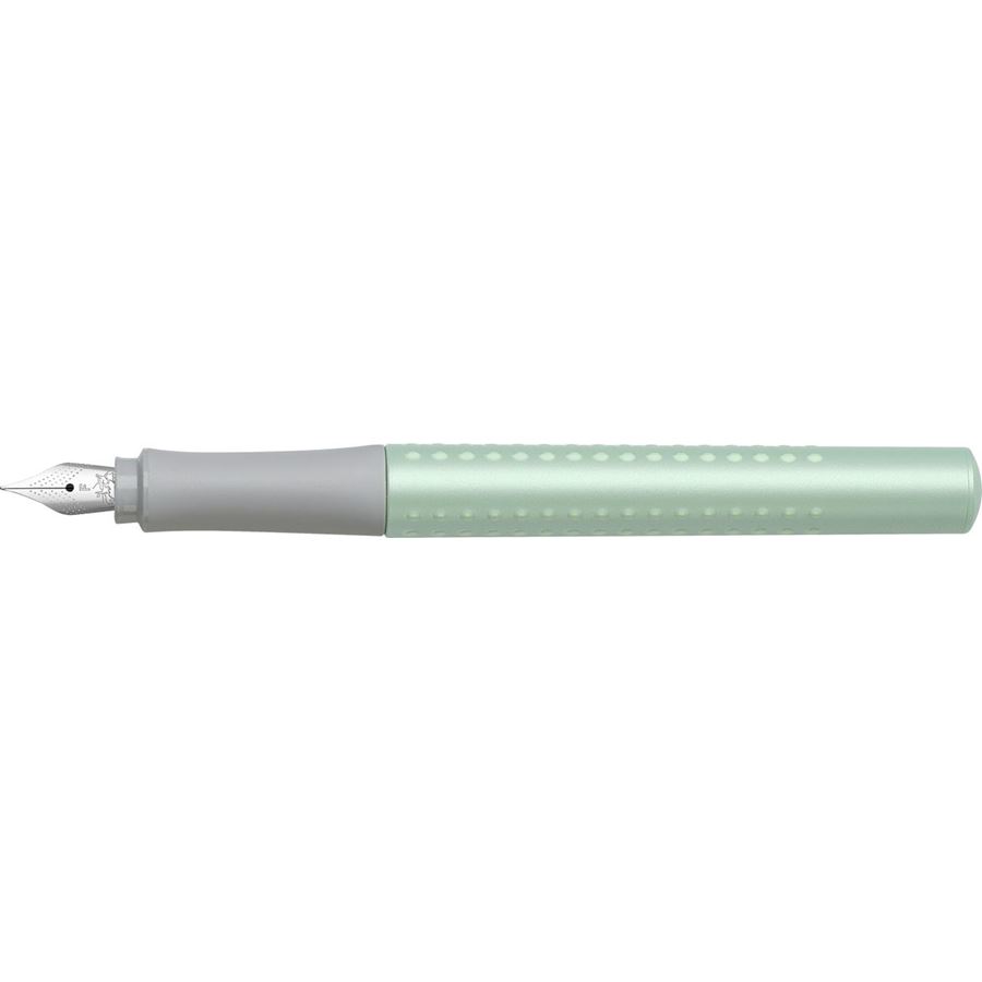 Faber-Castell - Πένα Grip Pearl Edition F πράσινο της μέντας