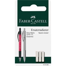 Faber-Castell - Ανταλ. γόμα μηχ. μολυβιού GRIP MATIC blister 3x