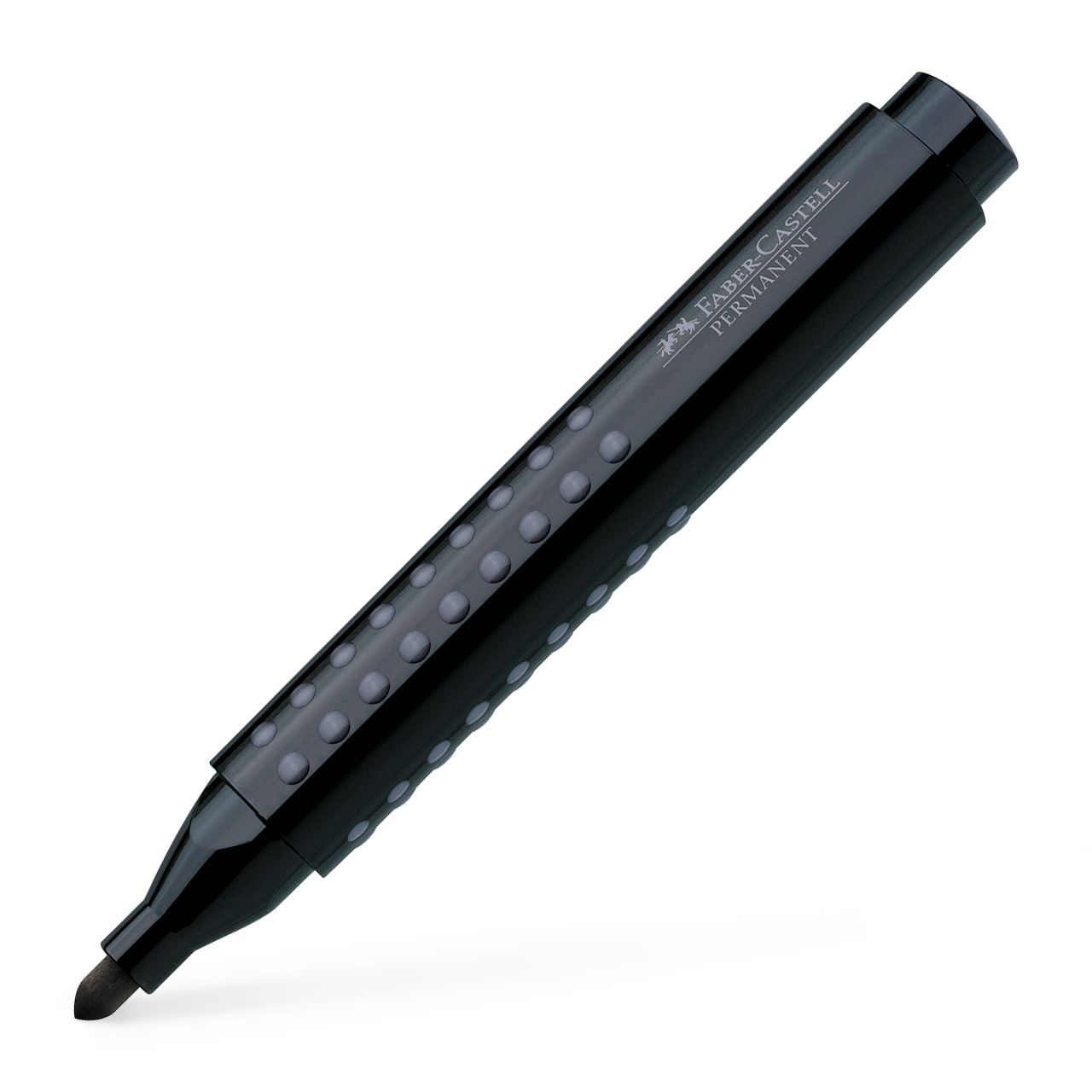 Faber-Castell - Μαρκαδόρος ανεξίτηλος Grip με στρογγυλή μύτη μαύρος