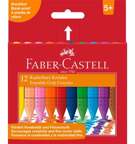Faber-Castell - Σετ 12 πλαστικά κραγιόν ζωγραφικής GRIP