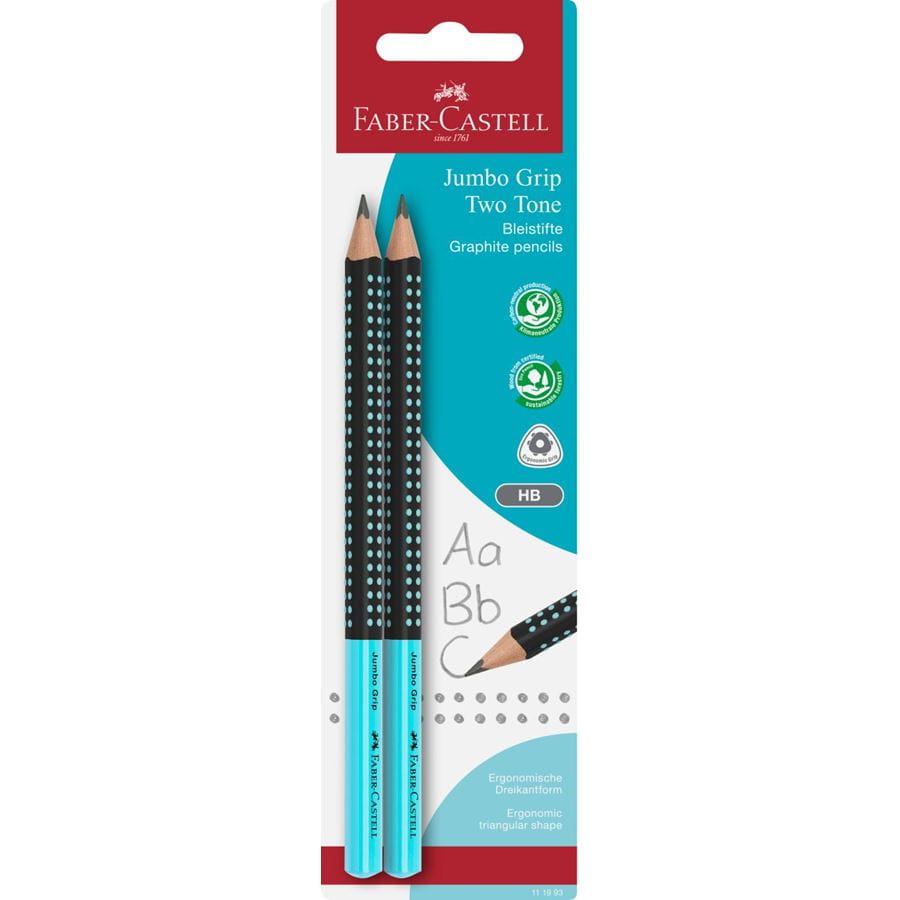 Faber-Castell - Δίχρωμο μολύβι Jumbo Grip, 2 τεμάχια
