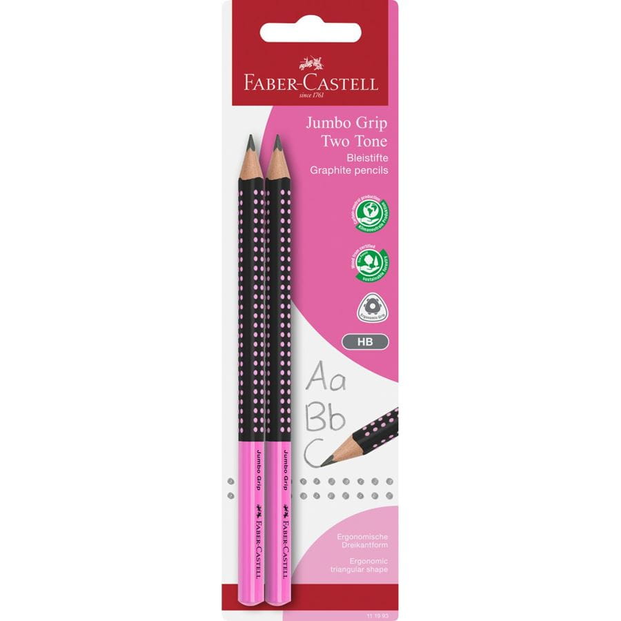 Faber-Castell - Δίχρωμο μολύβι Jumbo Grip, 2 τεμάχια