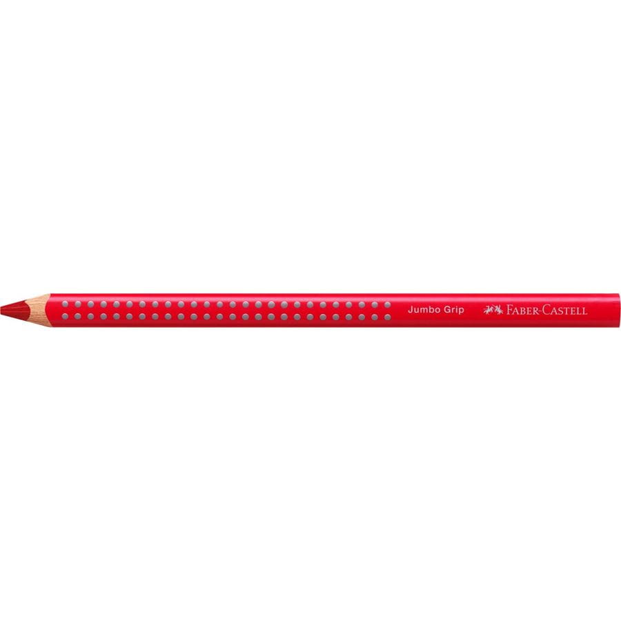 Faber-Castell - Ξυλομπογιά Grip σε jumbo μέγεθος, χρώμα κόκκινο Crimson