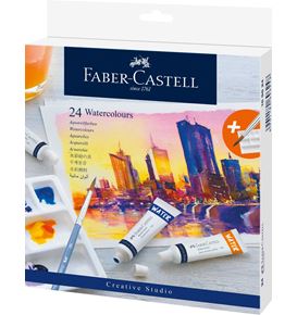 Faber-Castell - Watercolour, wallet of 24, including mixing palette