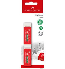 Faber-Castell - 7095-20 eraser, white, set of 2