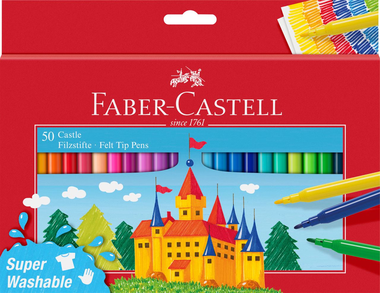 Faber-Castell - Fibre-tip pen Castle Cardboardbox 50pc.